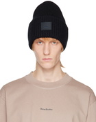 Acne Studios Black Logo Beanie