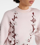 Alexander McQueen Floral jacquard wool and silk sweater