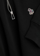 PS Paul Smith Logo-appliquéd Half-zip Cotton Sweatshirt Black