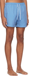 BOSS Blue Micro-Print Swim Shorts