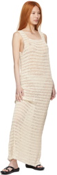 Le Kasha Off-White Organic Linen Maxi Dress
