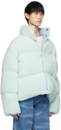 Bonsai Blue Fluffy Down Jacket