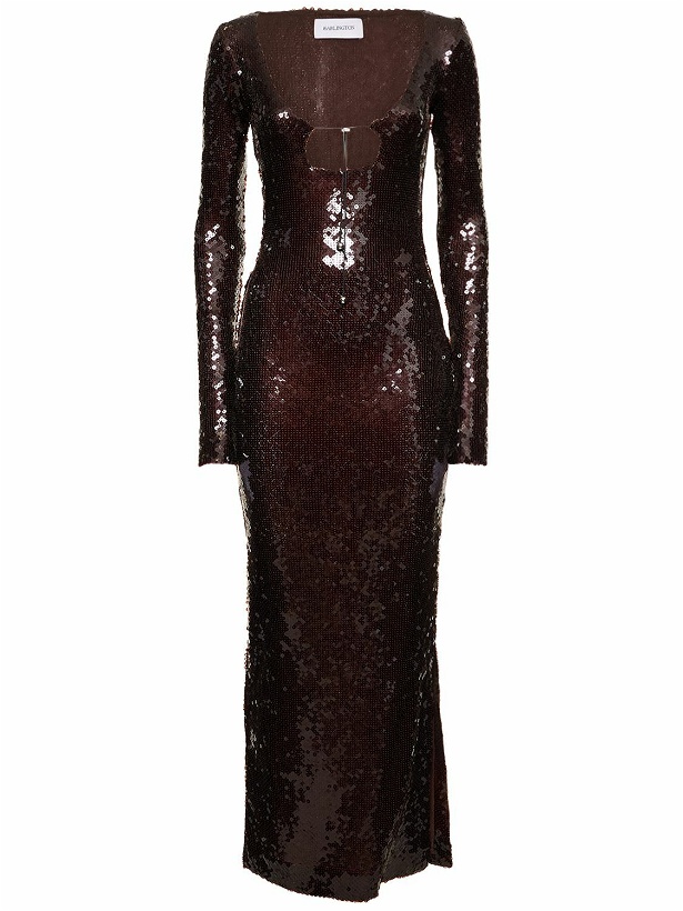 Photo: 16ARLINGTON Solaria Sequined Long Sleeve Midi Dress