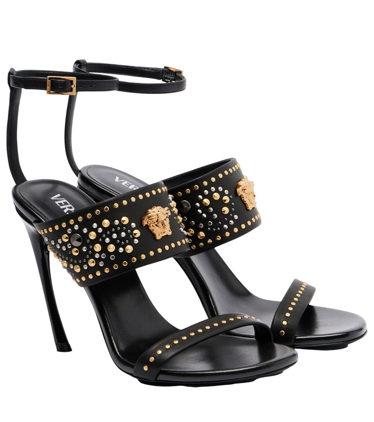 Versace V-chain Leather Sandals Versace