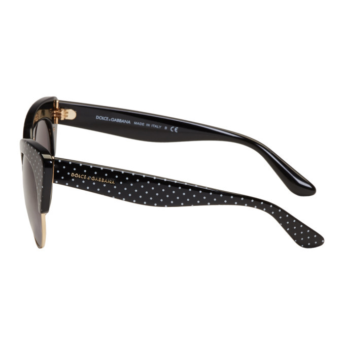 Dolce and Gabbana Gold and Black Cat Eye Sunglasses Dolce  display picture 1