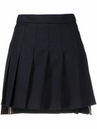 THOM BROWNE - Rwb Pleatet Wool Skirt