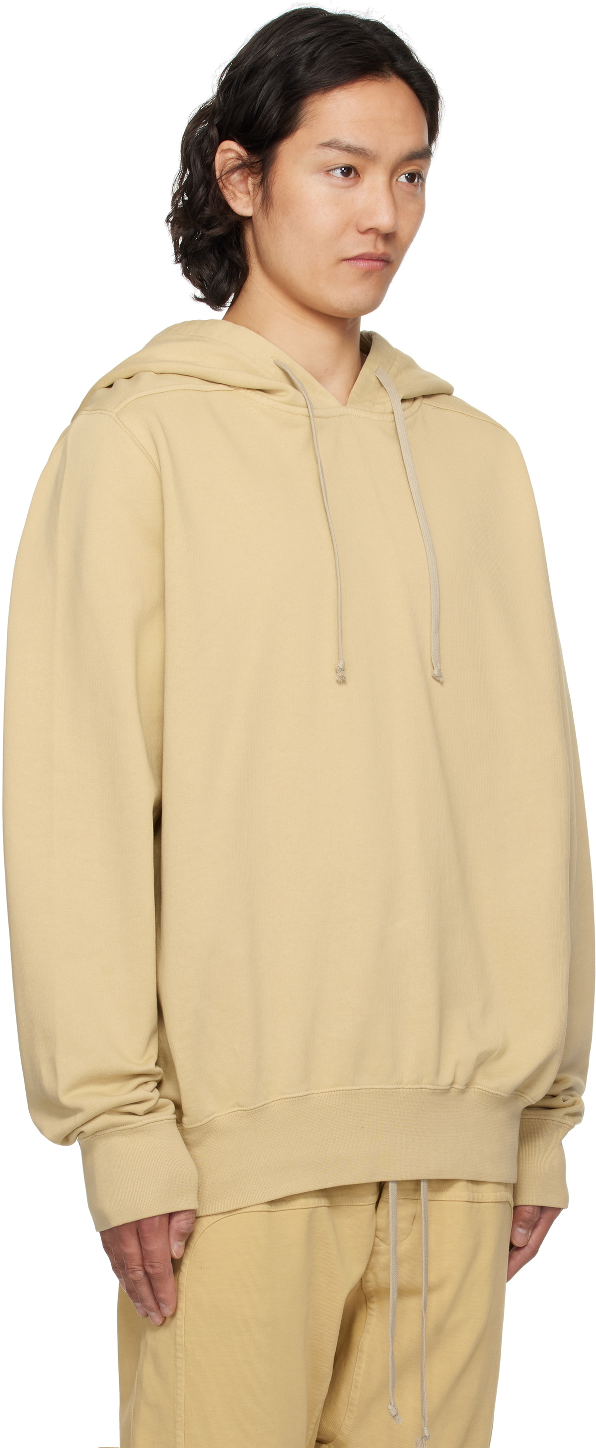 Rick Owens DRKSHDW Beige Hollywood Oversized Hoodie Rick Owens Drkshdw