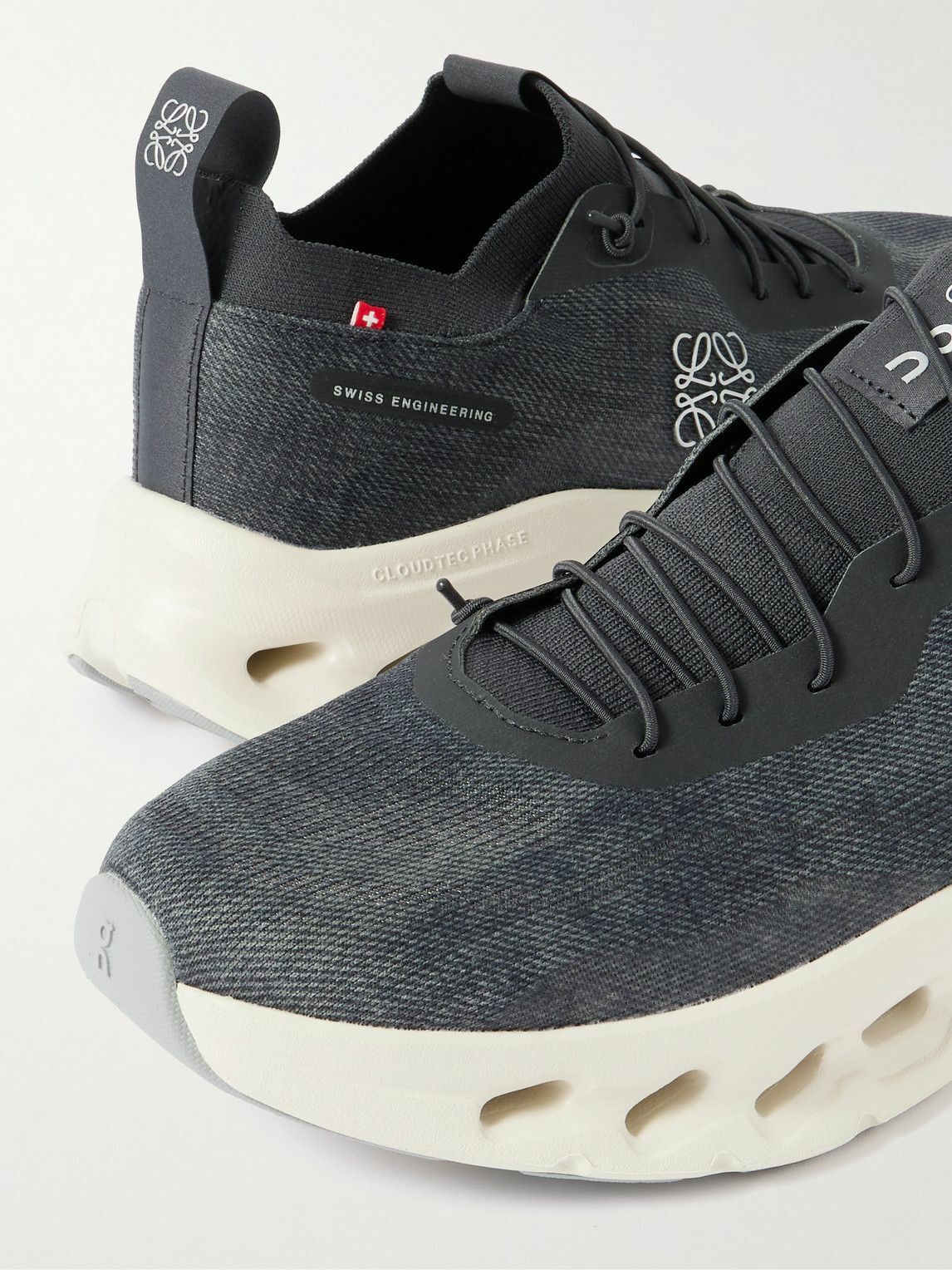 LOEWE - ON Cloudtilt 8 Mesh and Stretch-Knit Running Sneakers - Gray