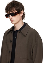 Jil Sander Brown Oliver Peoples 'Edition 4' Sculptural Sunglasses