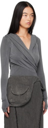 HYEIN SEO Gray Hooded Long Sleeve T-Shirt