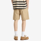 Universal Works Men's Military Shirting Simple Shorts in Sand