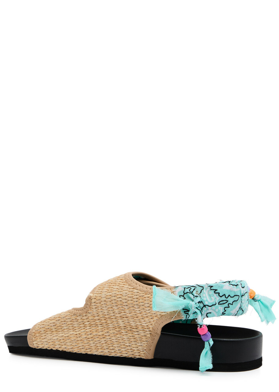 Arizona Love Apache Flower Raffia Sandals Multicoloured
