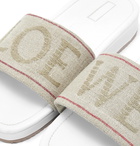 Loewe - Paula's Ibiza Logo-Embroidered Canvas Slides - Neutrals