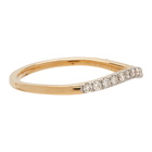 Adina Reyter Gold Pave Peak Wave Ring