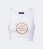 Dolce&Gabbana Caretto cotton-blend crop top
