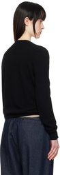 COMME des GARÇONS PLAY Black Red Heart V-Neck Sweater