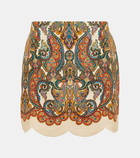 Zimmermann Ottie paisley linen miniskirt