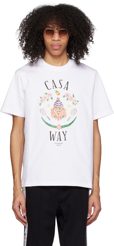 Photo: Casablanca White 'Casa Way' T-Shirt
