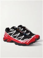 SALOMON - XT-6 Advanced Rubber-Trimmed Coated-Mesh Running Sneakers - Black - 7.5