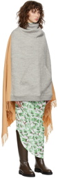 Bless Grey & Beige Kangaroo Scarf Poncho Sweater