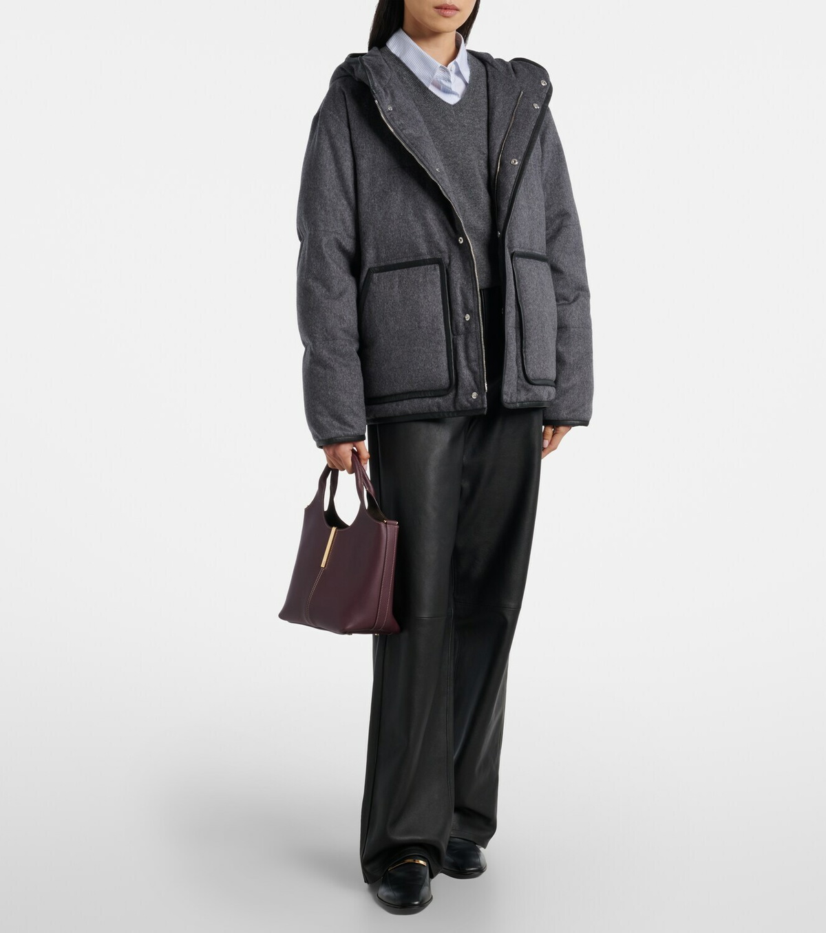 Tod's Belted hooded padded cashmere jacket