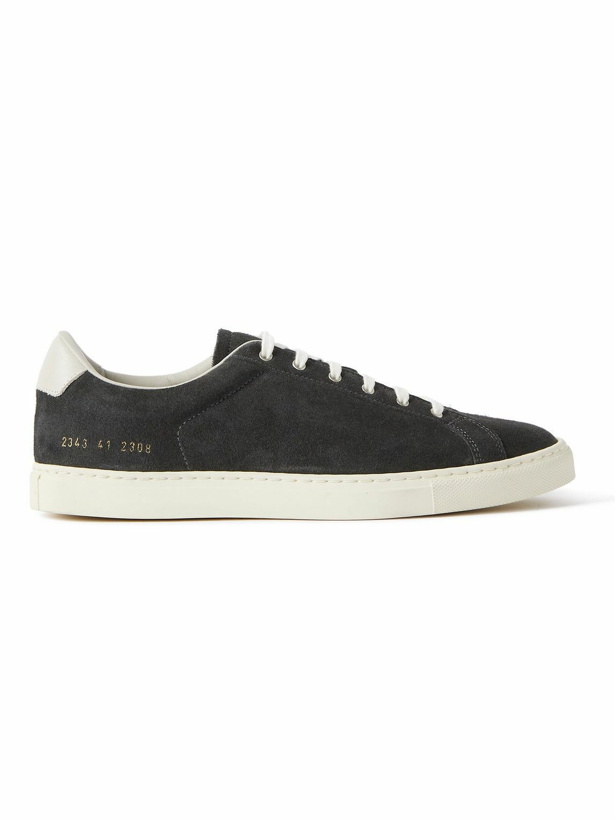Photo: Common Projects - Retro Low Suede and Leather Sneakers - Blue