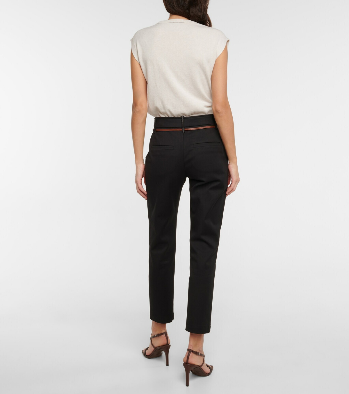Brunello Cucinelli Brown Cotton Casual Pants main image 1