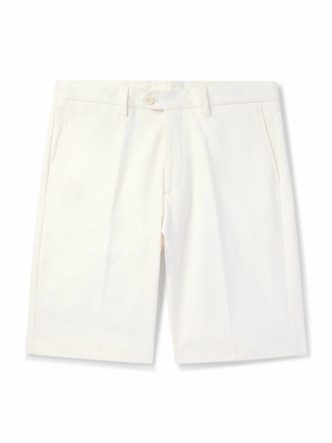 Etro - Straight-Leg Paisley-Jacquard Denim Shorts - White