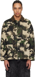 BAPE Green Map Camo Work Jacket