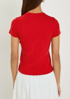 Vince Shrunken 90s Cotton and Modal-blend T-shirt Red