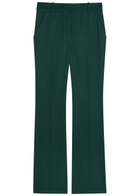 Veronica Beard Melvin Flared-leg Trousers Dark Green