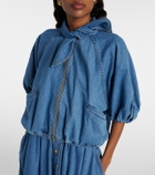 Patou Tie-neck denim jacket