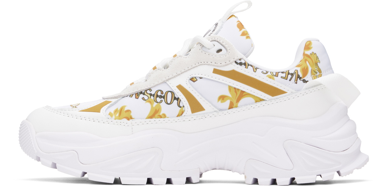 Versace Jeans Couture White Hiker Low Top Sneakers