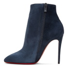 Christian Louboutin Blue Suede Eloise 100 Boots