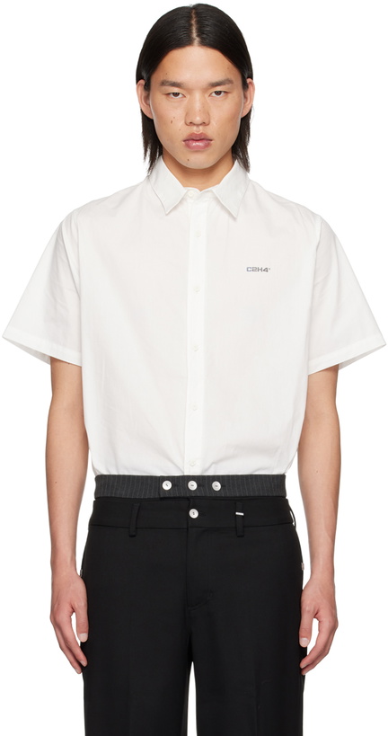 Photo: C2H4 White Appliqué Shirt