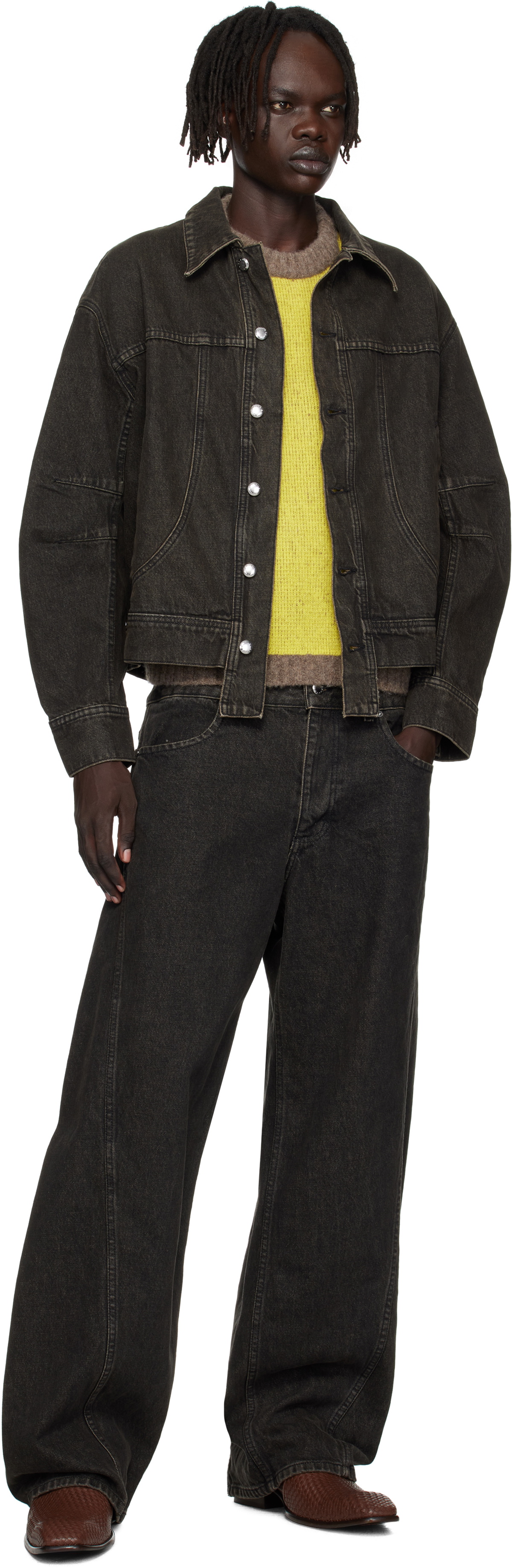 Eckhaus Latta Gray 'El Jacket Redux' Denim Jacket