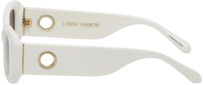 LINDA FARROW White Lola Sunglasses