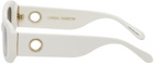 LINDA FARROW White Lola Sunglasses