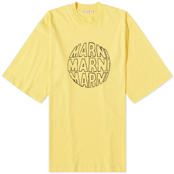 Photo: Marni Men's Circular Logo T-Shirt in Maize