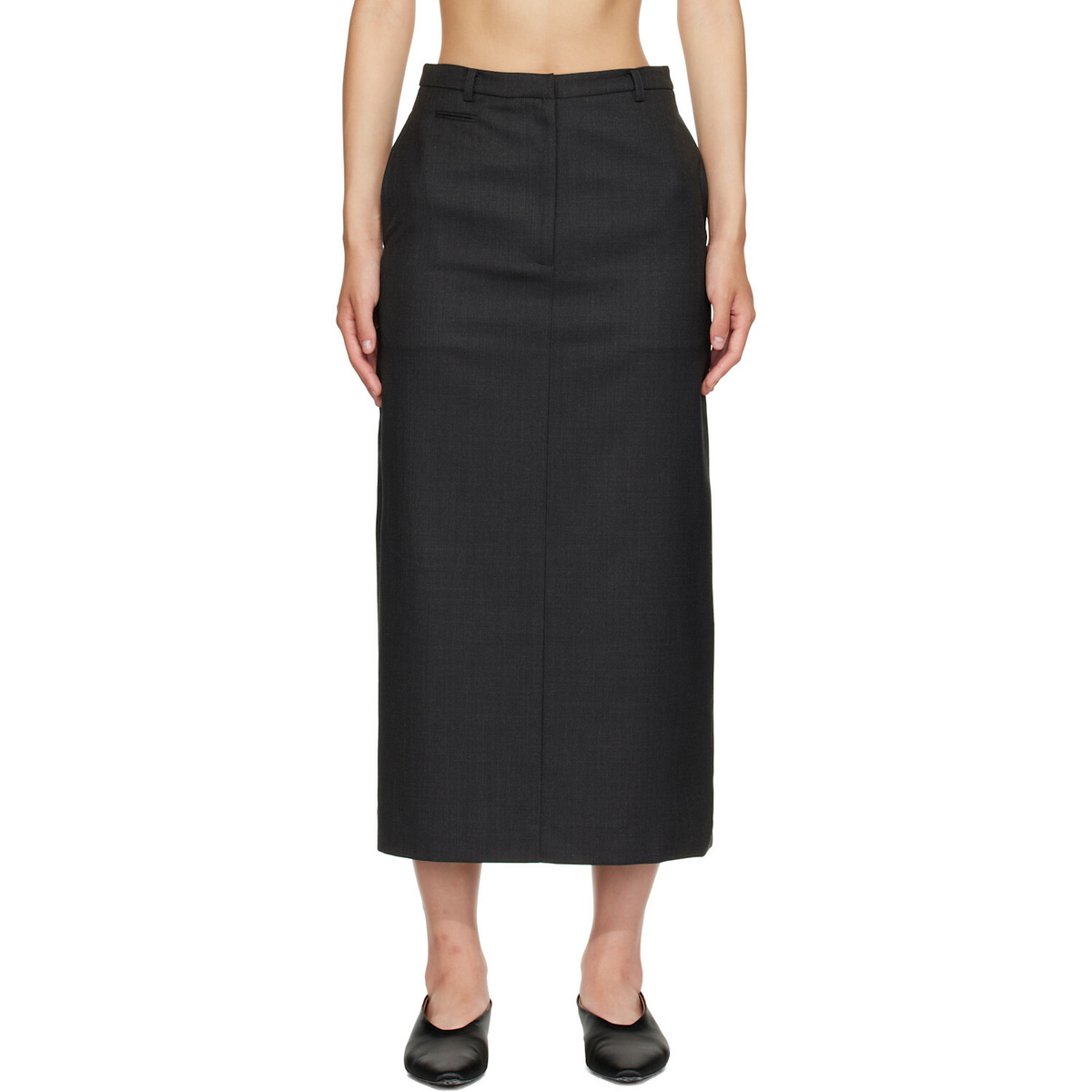 Nothing Written Gray Bany Wool Midi skirt
