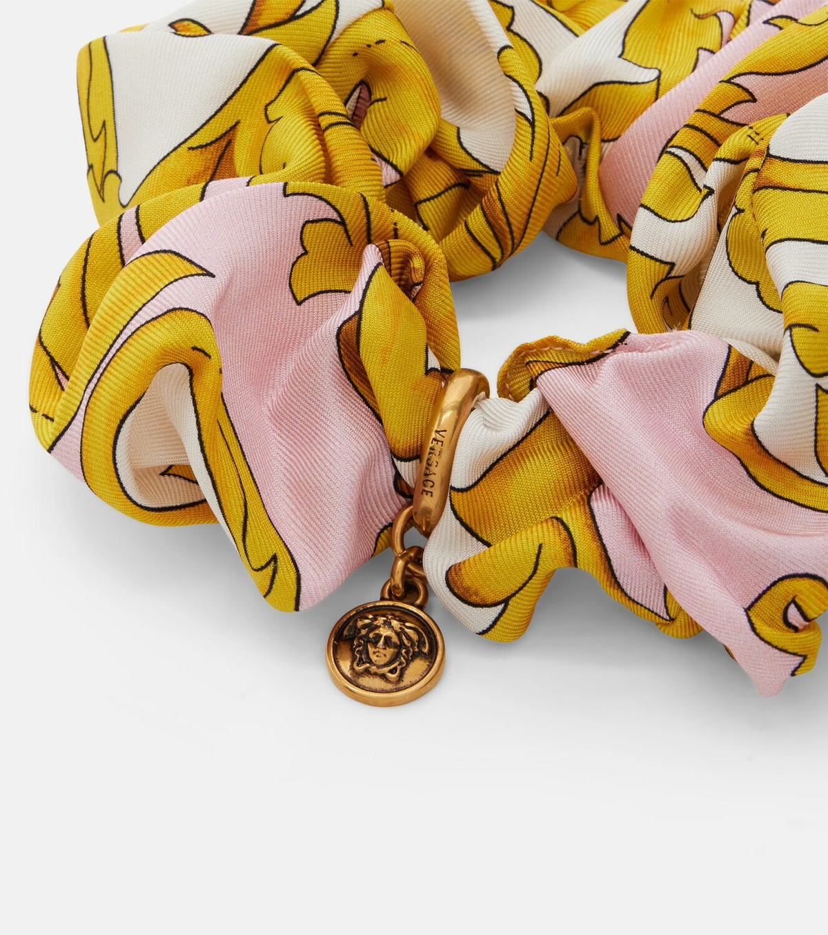 Versace Medusa printed silk scrunchie