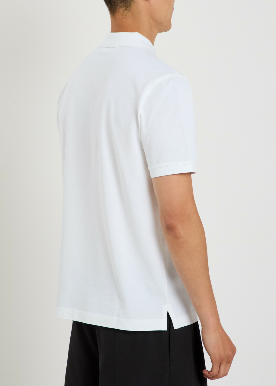 Gant Logo-embroidered Piqué Cotton Polo Shirt White