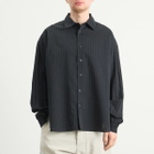 Applied Art Forms Men's Soho Stripe Shirt in Black