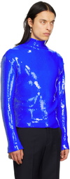EGONlab Blue Sequin Turtleneck