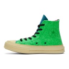 JW Anderson Pink and Green Converse Edition Felt Chuck 70 Hi Sneakers