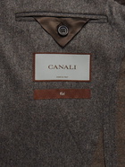 Canali - Kei Slim-Fit Double-Breasted Wool-Flannel Suit Jacket - Brown