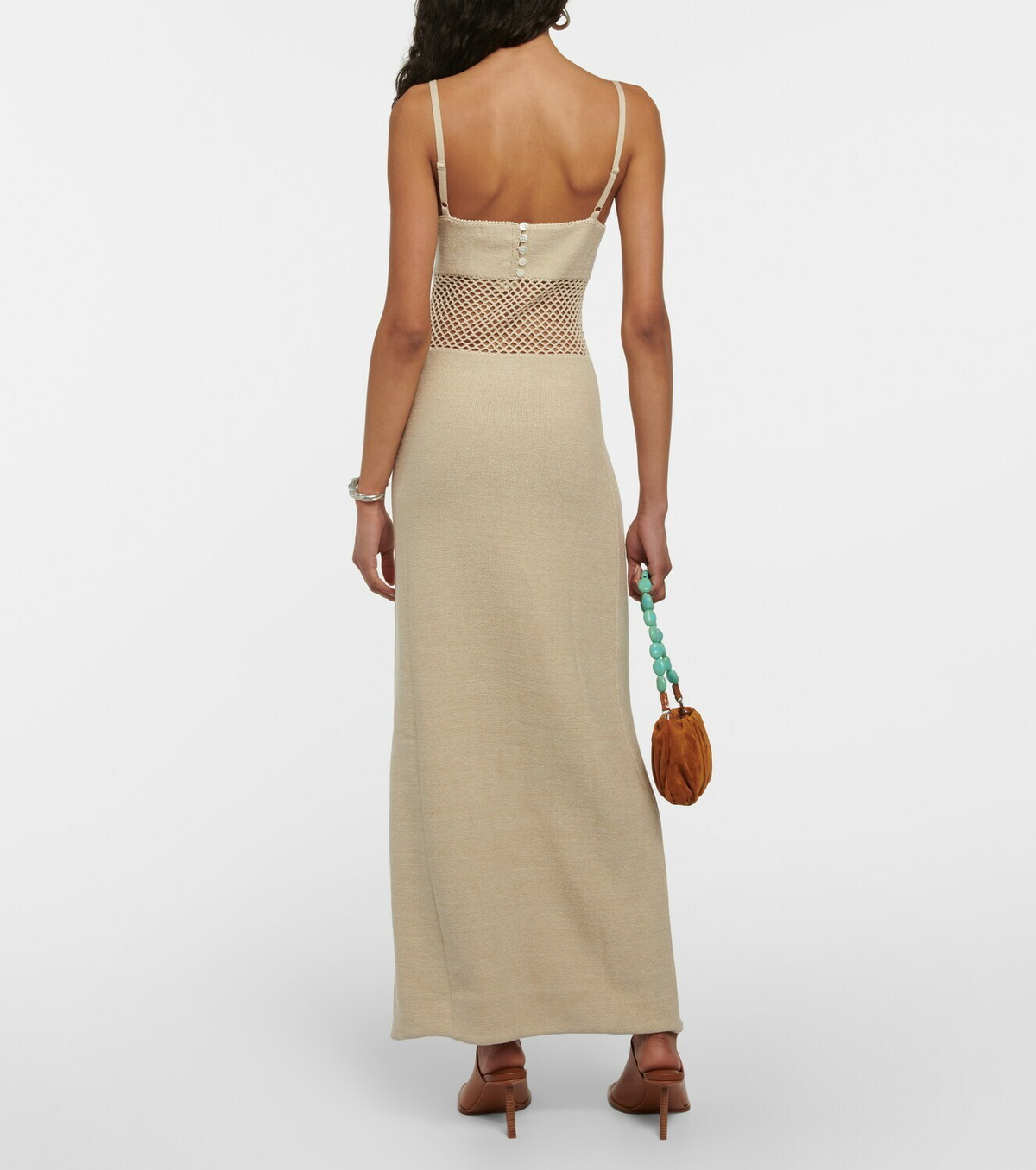 Staud Knitted cotton-blend maxi dress Staud