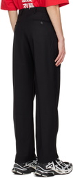 VTMNTS Black Pleated Trousers