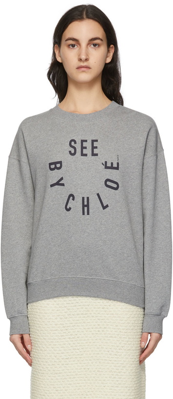 Photo: See by Chloé Grey Logo Sweatshirt