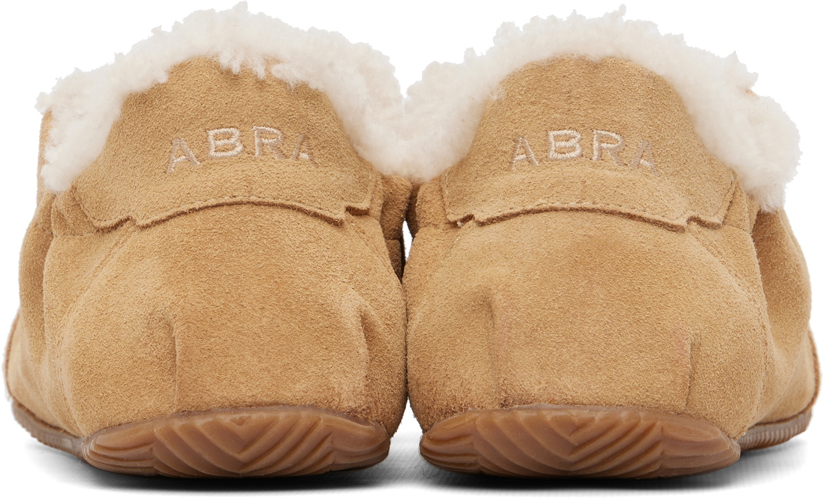 ABRA Beige Ballerina Shearling Sneakers
